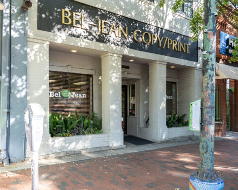 Street view of 163 E Broad Street storefront on the East Broad Street retail corridor in downtown Athens, GA