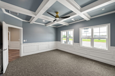 Coffered ceiling office space at Beacon Pointe Office Park Oconee County GA