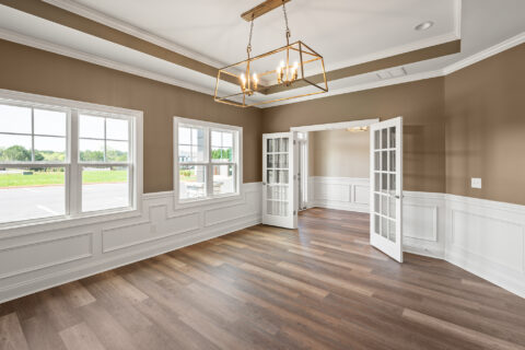 Open office space with French doors at Beacon Pointe Office Park Oconee Count